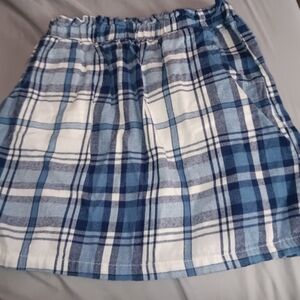 Girls Size 7/8, Kensie Girl Blue and White Plaid Mini Skirt